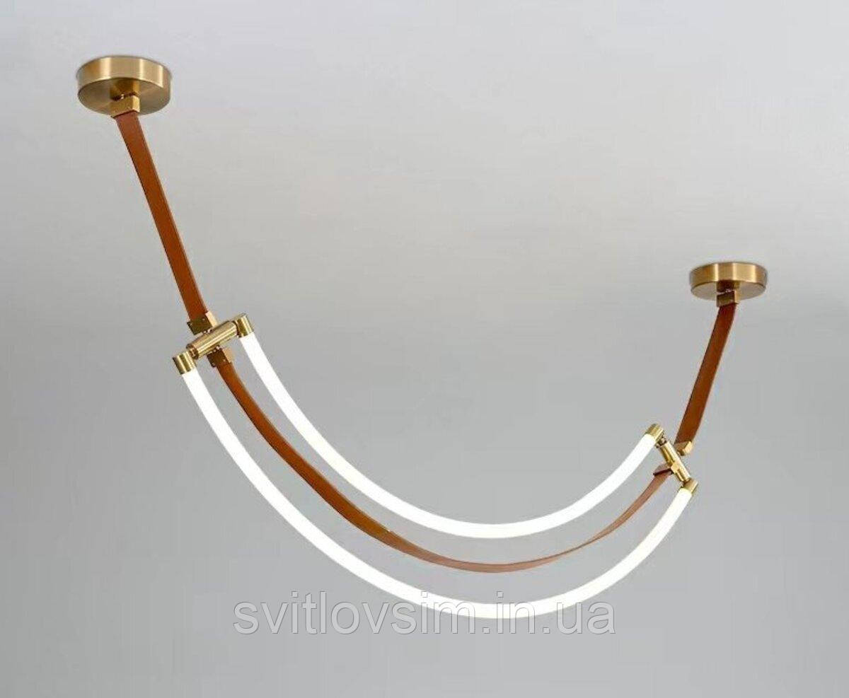 Люстра підвісна світлодіодна VALESO THD63224-1200 45W коричнева, фото 1