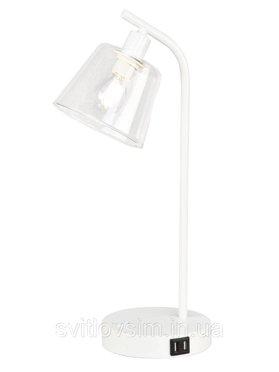 Настільна лампа декоративна VALESO LT91089E WT біла, фото 1