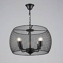 Люстра підвісна в стилі лофт металева Sirius B S2460/4 BK чорна