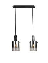 Підвісний світильник G 07459/2L матовий чорний сріблястий хром