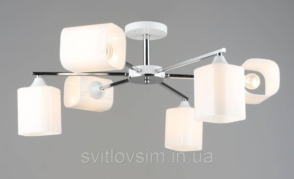 Підвісна люстра B A4183/6 6x60W Хром+Білий, фото 1