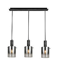 Підвісний світильник G 07459/3L матовий чорний сріблястий хром