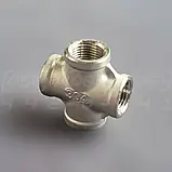 Хрестовина нержавіюча DN15 (1/2") внутрішня різьба BSPP, н/ж сталь AISI304, Class 150, рівнопрохідна, фото 9