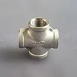 Хрестовина нержавіюча DN15 (1/2") внутрішня різьба BSPP, н/ж сталь AISI304, Class 150, рівнопрохідна, фото 8