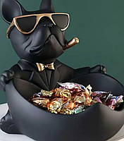 Статуетка ,конфетница,ключница ,бульдог,капшо,подарунок,собака,декор,