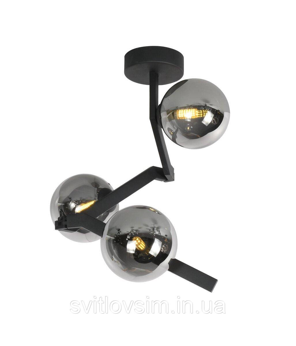 Люстра стельова регульована VALESO BX84020-3 BK чорна, фото 1