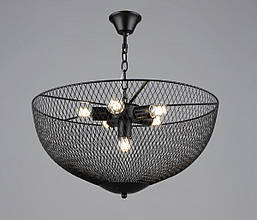 Люстра підвісна в стилі лофт металева Sirius B S2474/6 BK чорна