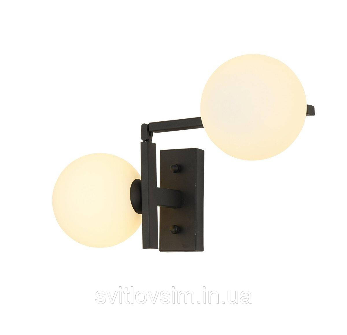 Бра настінне сучасне VALESO BB84016-2 BK чорне, фото 1