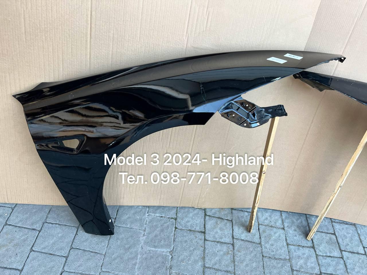 Крило переднє Праве RH Tesla Model 3 Highland (1714888-EC-D) Оригінал Б/В, фото 1