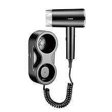 Фен настінний VGR V-407 BLACK, 2 рівні обдування, 3 рівні температури