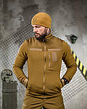 Тактичний набір Softshell 6в1 койот: куртка, штани, флісовка, рукавиці, пояс, шапка ПП7862 ТМ, фото 8