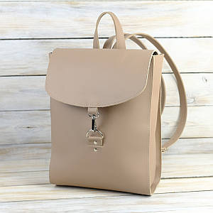 Жіночий рюкзак Венеція з натуральної шкіри колір Мокко, розмір середній