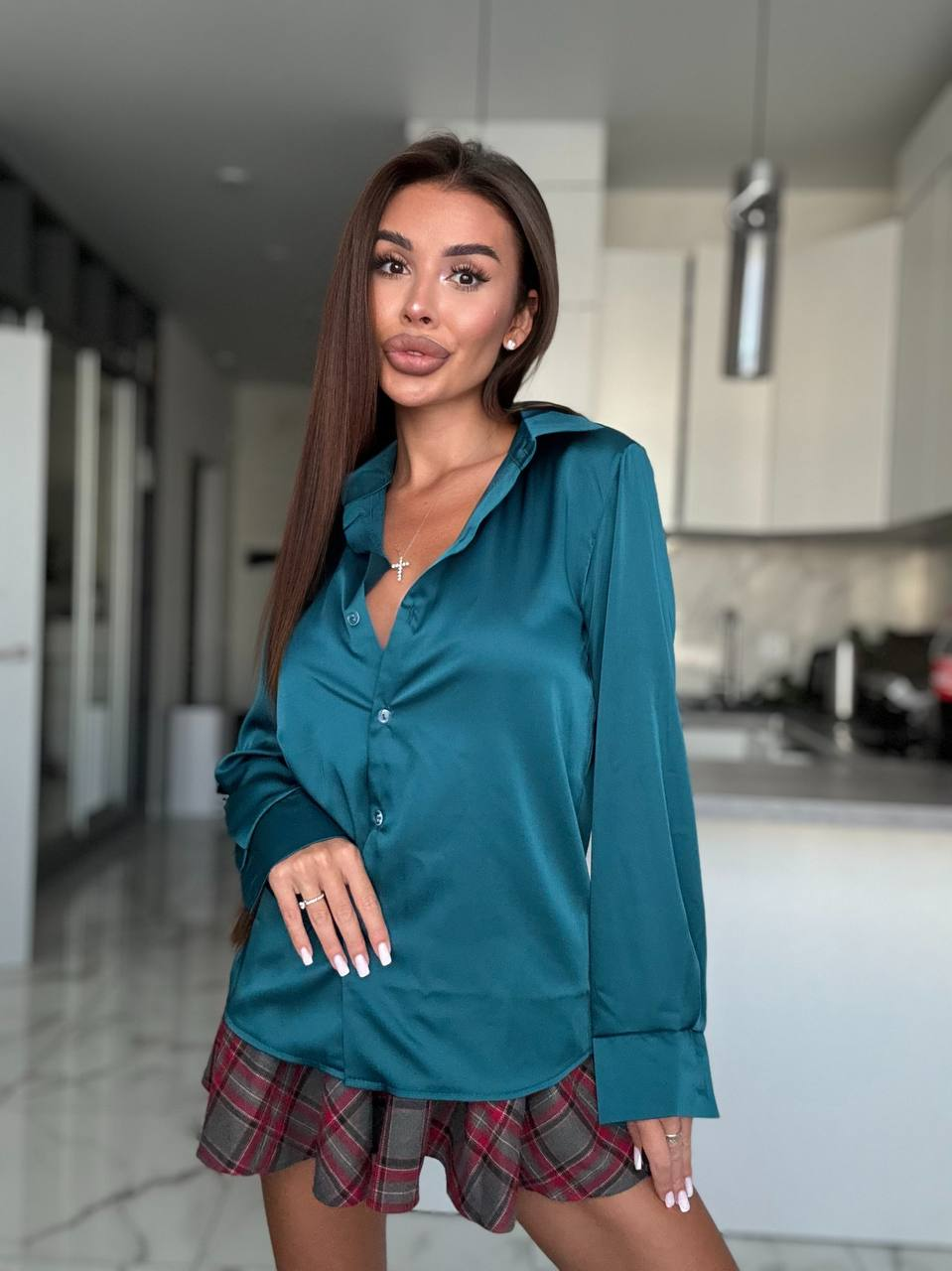 Шовкова жіноча блуза, фото 1