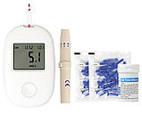 Портативний глюкометр G-171 з підсвіткою для вимірювання цукру Білий, фото 10