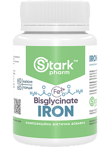 Залізо бісгліцинат Stark Pharm Iron Bisglycinate 36 мг 60 капс.
