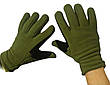 Рукавиці зимові уставні армійські ЗСУ тактичні флісові в чохлі (Олива), фото 7