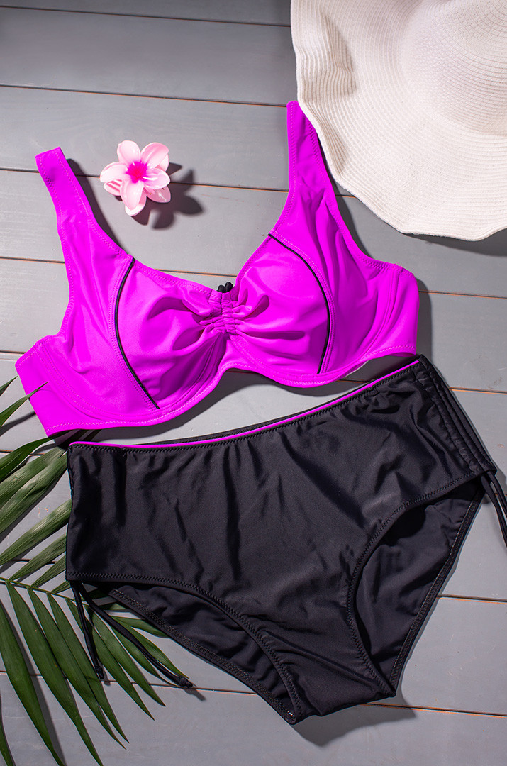 Купальник для полных Fuba 25038 малиновый(В НАЛИЧИИ ТОЛЬКО 52 54 56 58 60 УКР р-ры)