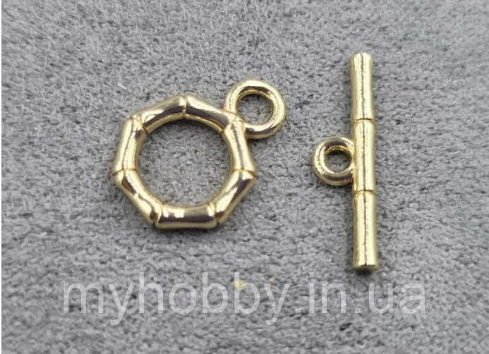 Замок тогл 10 мм золото (гіпоалергенний сплав), фото 1