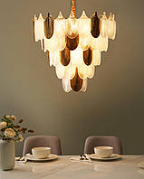 Яскрава люстра AGUIRRE зі скла та латуні