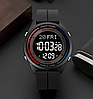 Годинник чоловічий наручний спортивний Skmei 2412 силіконовий з магнітною застібкою (Чорний), фото 4