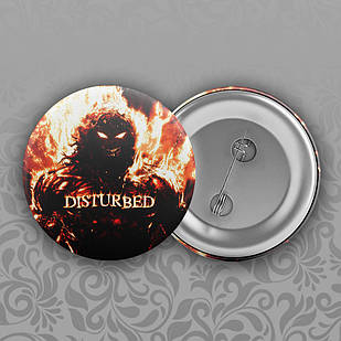 Значок 56 мм Disturbed 003