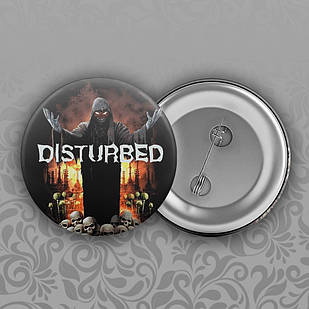 Значок 56 мм Disturbed 009