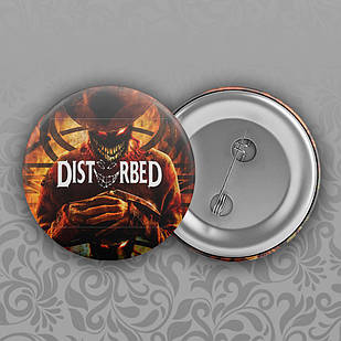 Значок 56 мм Disturbed 014