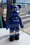 Фігурка Bearbrick CFC Yokohama синя 400% 28 см інтер'єрна колекційна фігурка ведмежа Беарбрик, фото 5