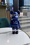 Фігурка Bearbrick CFC Yokohama синя 400% 28 см інтер'єрна колекційна фігурка ведмежа Беарбрик, фото 7