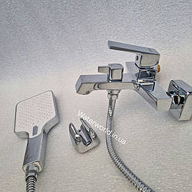 Латунний картриджний змішувач для ванної з душем литий корпус HAIBA GAUDI 009 evro Chrome