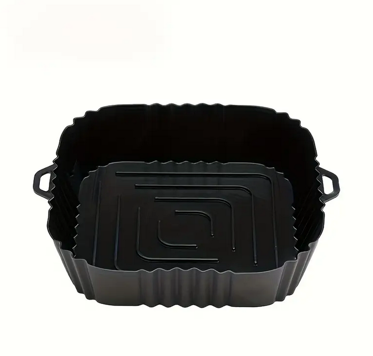 Силіконова форма для аерогрилю мультипечі ребриста REN-33 чорний 16 см, фото 1