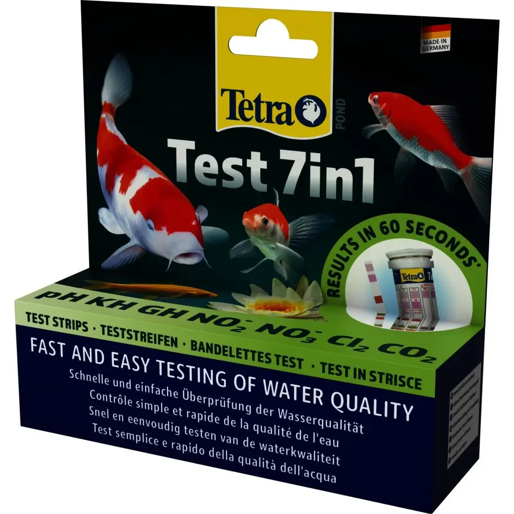Набір тестів Tetra Pond Test 7in1 для ставка, для перевірки показників якості води, 25 шт., фото 1