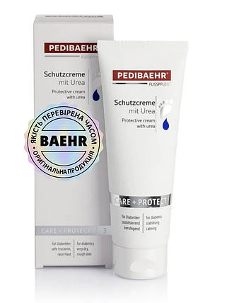 КРЕМ З 10%-НОЮ МОЧЕВИНОЮ ДЛЯ НІГ 125 МЛ (PROTECTIVE FOOTCREAM), PEDIBAEHR, фото 1