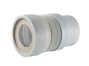 Труба для унітазу гофра з випуском без манжета (K821) Ø110 мм L=212–320 мм