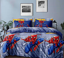 Комплект полуторної бавовняної постільної білизни зі Спайдерменом/поживна білизна для хлопчика