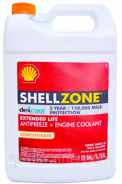 Антифриз-концентрат SHELLZONE DEX-COOL Extended Life помаранчевий (-80°C), 3.785л