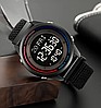 Годинник чоловічий наручний спортивний Skmei 2412 з нейлоновим ремінцем на липучці (Чорний), фото 5