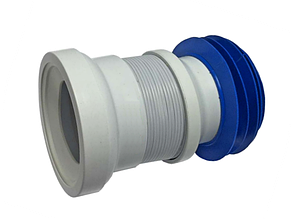 Гофротруба для унітазу армована з випуском (W330) Ø110 мм L=200–330 мм