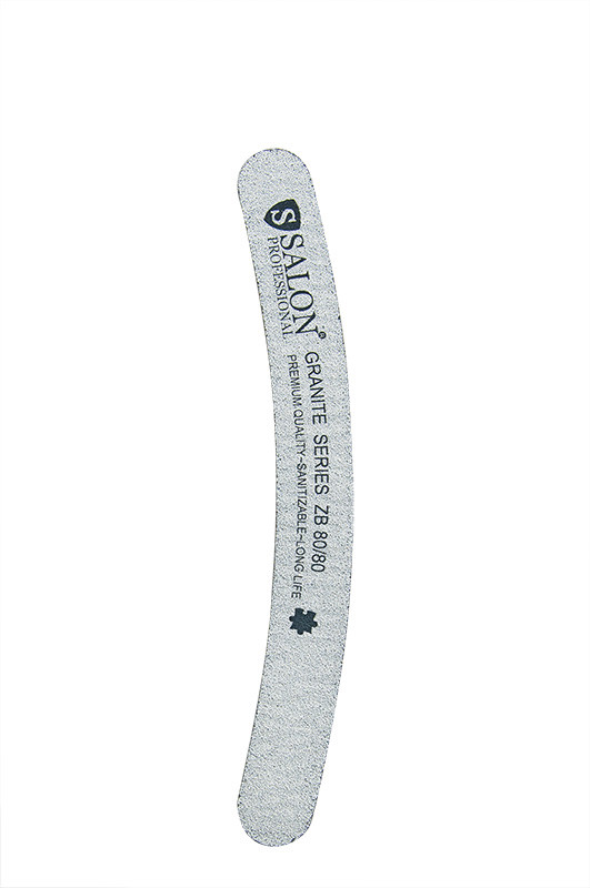 Salon Пилка для нігтів ZB 80/80 (сіра банан), фото 1