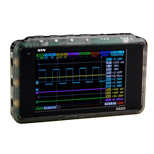 Кишеньковий цифровий осцилограф DS-203 з 3" LCD 72 МГц