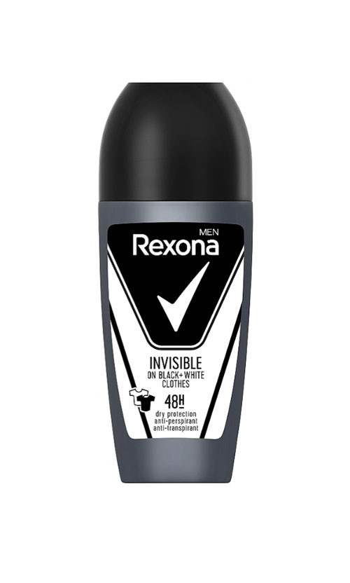 Rexona Men антиперспірант кульковий invisible для чорного і білого 50 мл, фото 1