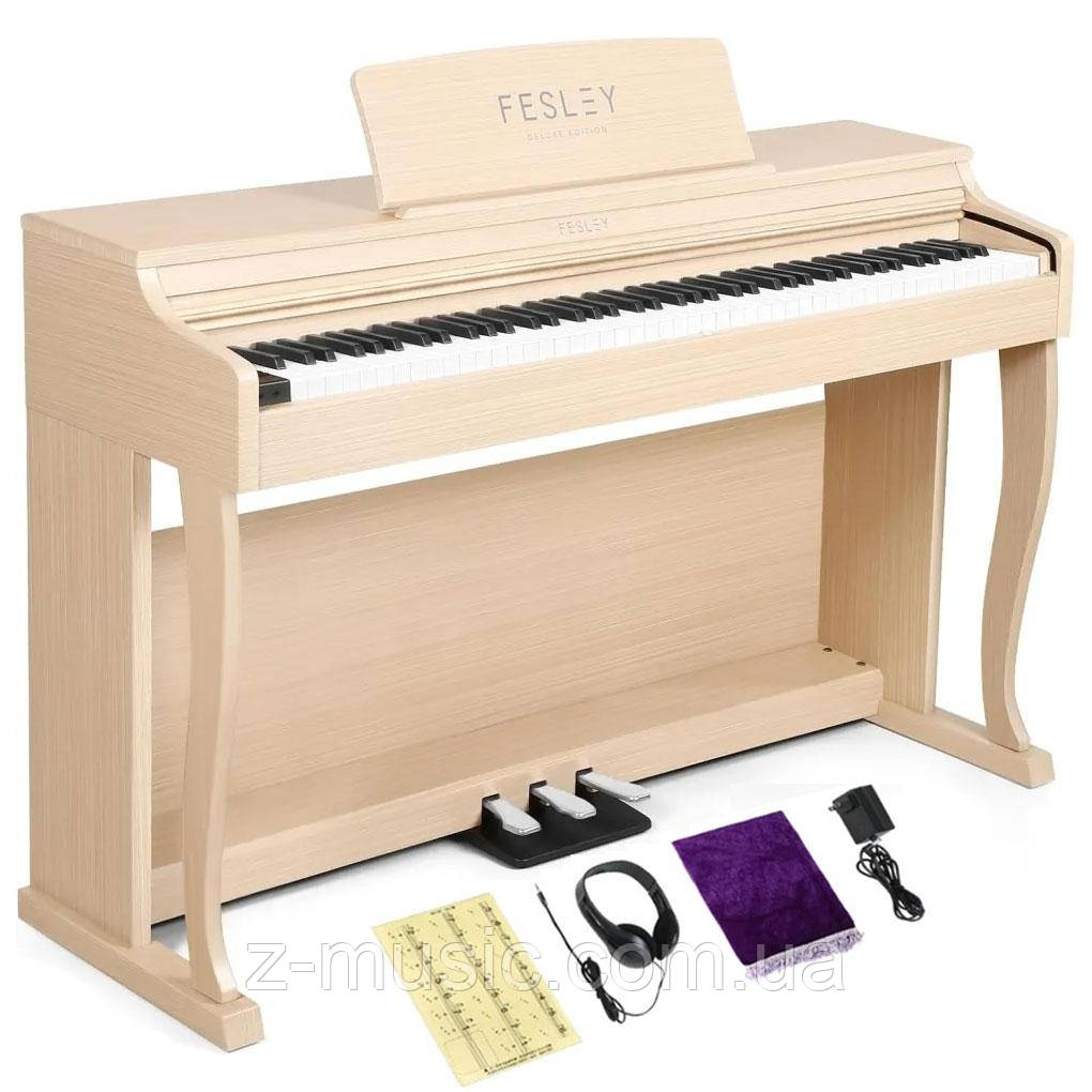 Цифрове піаніно Fesley FEP1000 MP (стойка, 3 педалі, пюпітр, навушники, чохол). Поліфонія 256 голосов - фото 1 - id-p2496097194