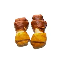 Ласощі Вузлові кістки із сиром'ятної шкіри з качиним та курячим м'ясом для собак, 500 г