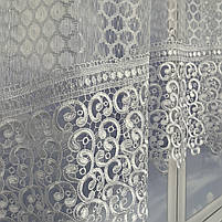 Тюль арка ALBO біла з макраме 300×170 см (KU-126-5), фото 2