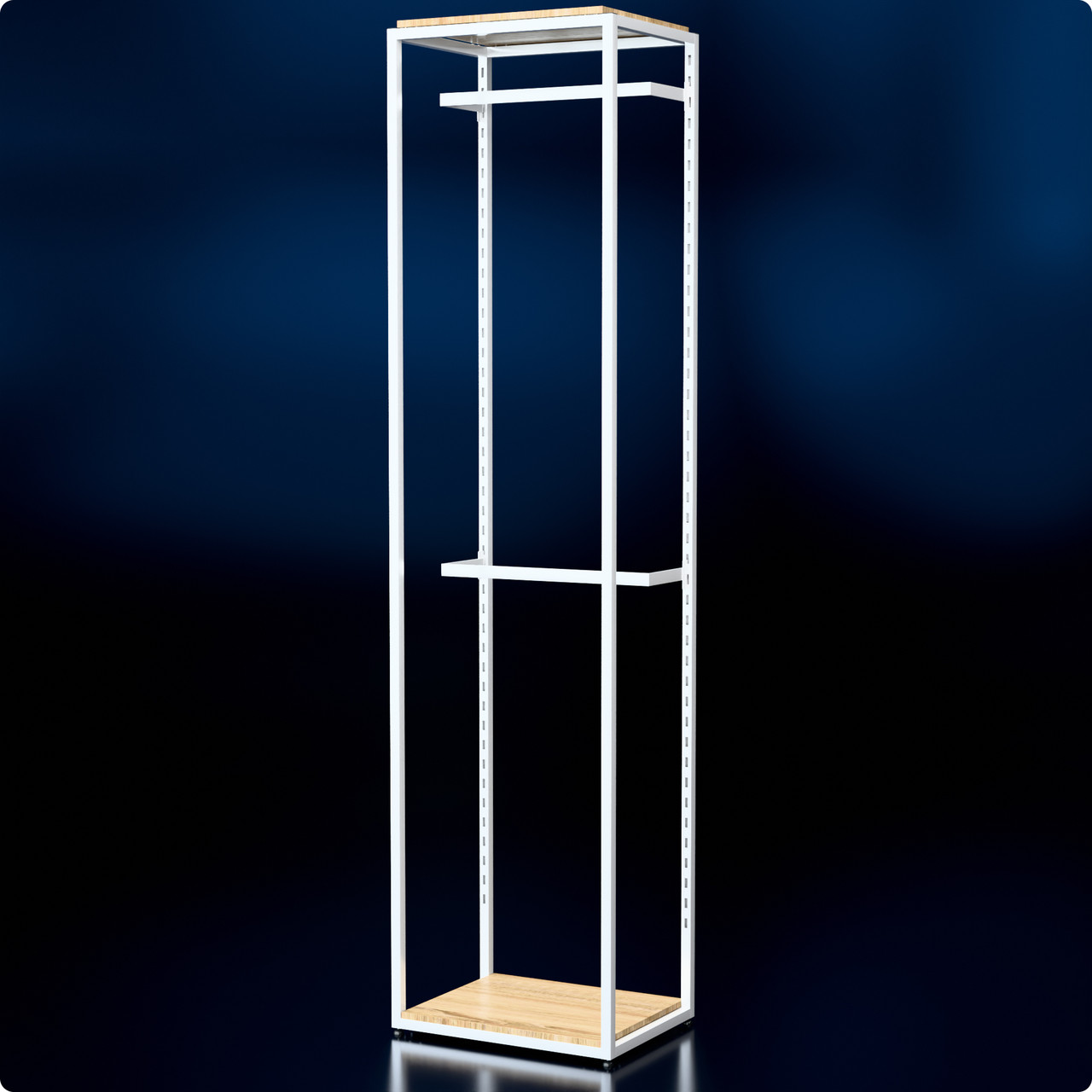 Стійка "PENELOPE ODISSEY" 2400х630х480мм. Рейл вішало для одягу, стелаж поличний з вішалками та полицями, фото 1