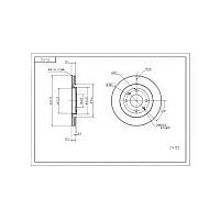 Диск гальмівний Citroen Berlingo (1996-2011) передній (266mmx20,5mm) HART