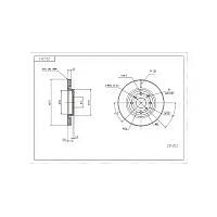 Диск гальмівний Citroen C1, Peugeot 107, Toyota Aygo (2005-) передній (d247x20mm) HART