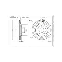 Диск гальмівний Mitsubishi Lancer IX (2003-) передній 5 болтів HART