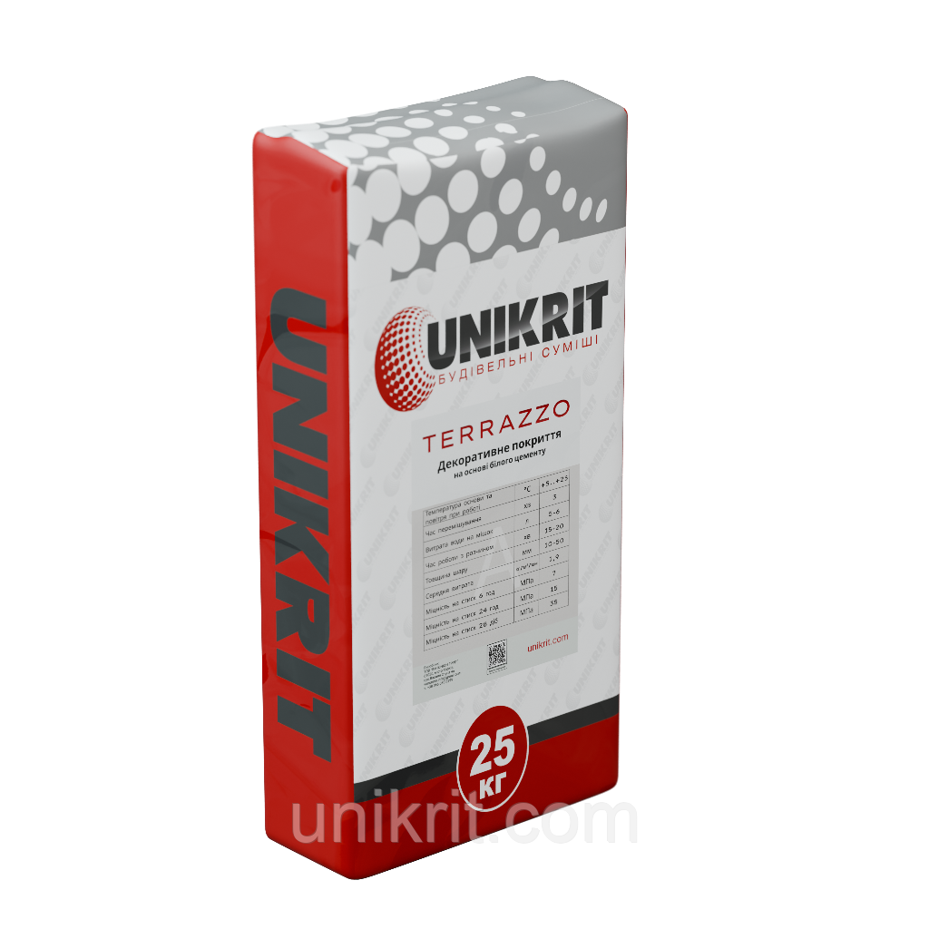 Спеціальна суха суміш типу терраццо UNIKRIT TERAZZO, фото 1