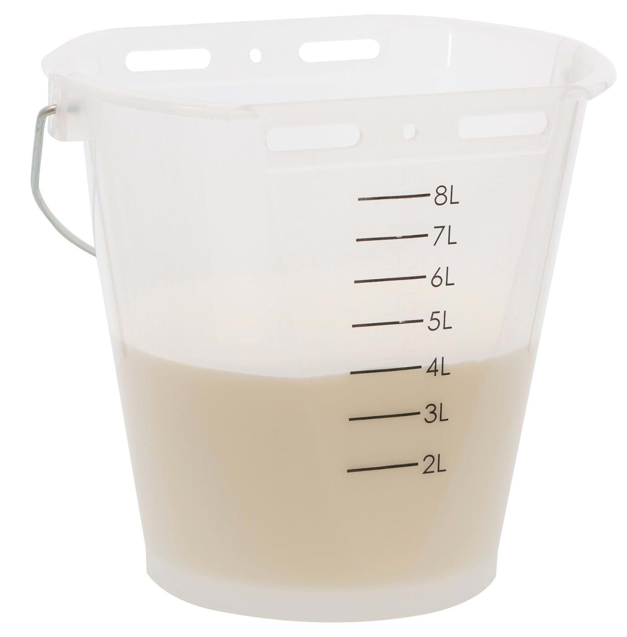 Відро для годування телят прозоре Food Safe (без клапана та соски), 8 л Kerbl Німеччина, фото 1